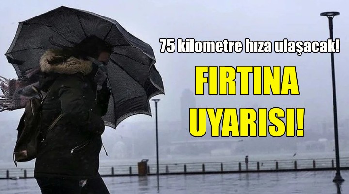 Meteorolojiden İzmir için fırtına uyarısı!