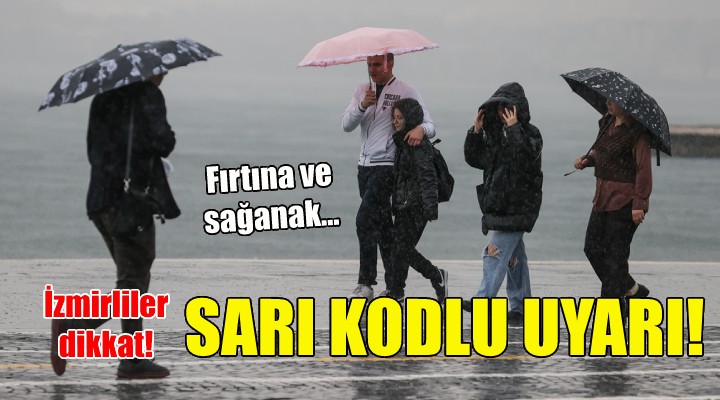 Meteorolojiden İzmir için sarı kodlu uyarı!