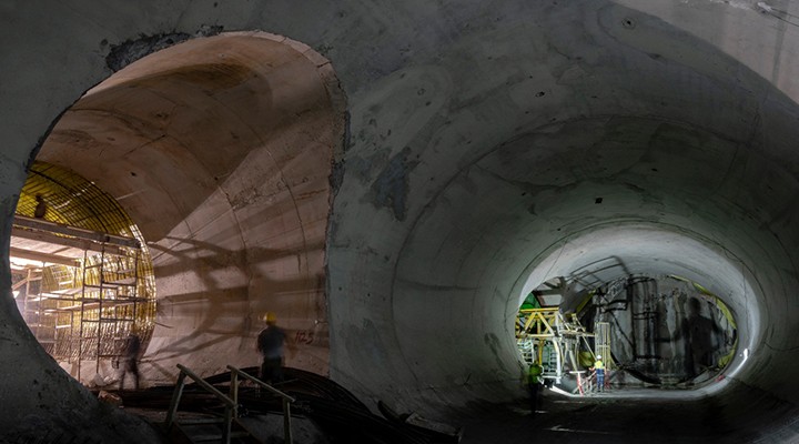 Metro tüneli Narlıdere İstasyonu nda