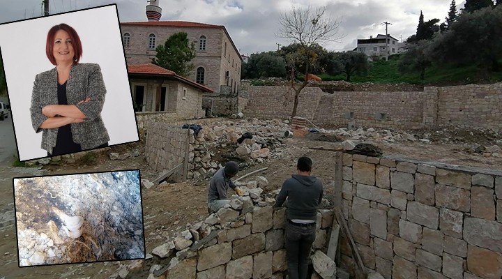 Karaburun da şok iddia! Mezarlık üstüne kafeterya yapılıyor...