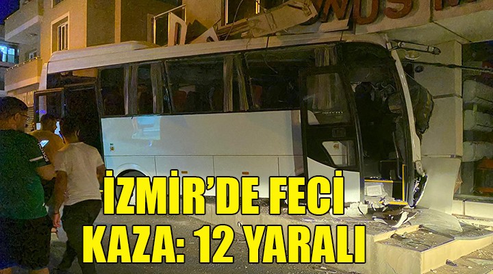 Midibüs mağazaya girdi: 12 yaralı