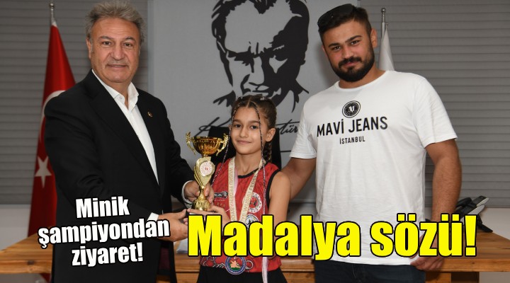 Minik şampiyondan Başkan İduğ’a ziyaret!