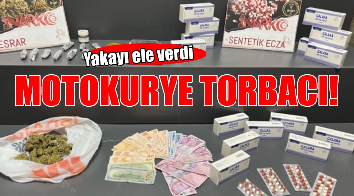 Motokurye gibi giyinen  torbacı  yakalandı...