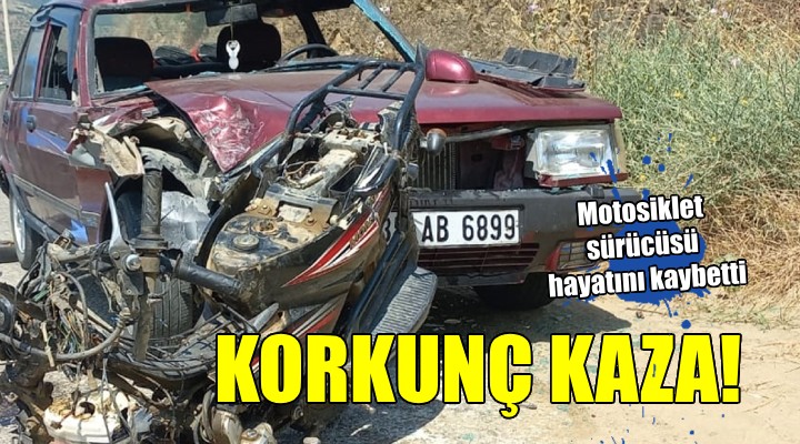 Motosiklet sürücüsünün acı ölümü...