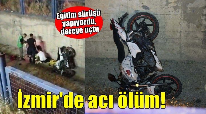 Motosikletle dereye uçan kadın hayatını kaybetti