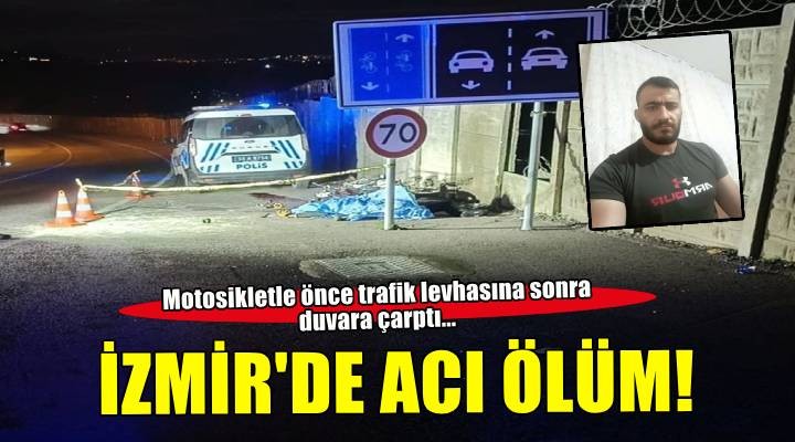 Motosikletle trafik işaret levhasına çarpan sürücü öldü