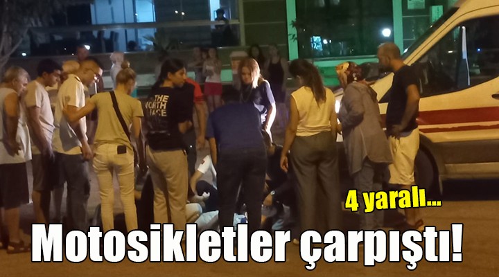 Motosikletler çarpıştı: 4 yaralı!