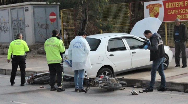 Motosikletleri bırakıp kaçtılar!