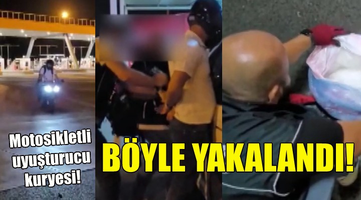 Motosikletli uyuşturucu kuryesi böyle yakalandı!