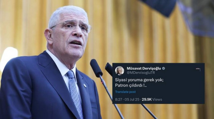 Müsavat Dervişoğlu ndan CHP li belediye başkanlarının gözaltına alınmasına tepki: Patron çıldırdı!