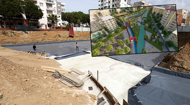 Narlıdere Pir Sultan Abdal Parkı nda zemin iyileştirme çalışması