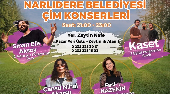 Narlıdere de Çim Konserleri başlıyor!