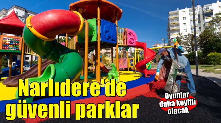 Narlıdere'de oyun parkı zeminleri yenileniyor