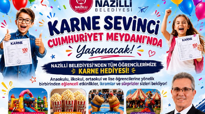 Nazilli Belediyesi nden öğrencilere karne hediyesi