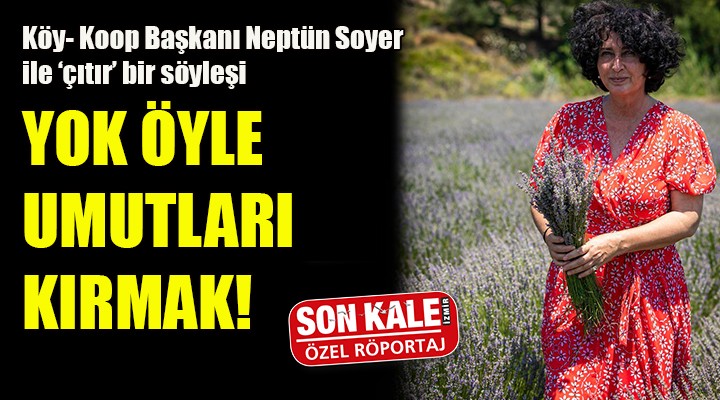 Neptün Soyer: YOK ÖYLE HEMEN UMUTLARI KIRMAK!