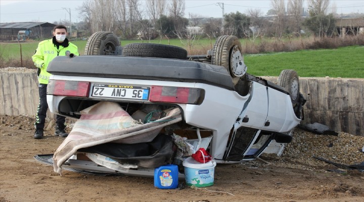 Ödemiş de trafik kazası: 1 yaralı