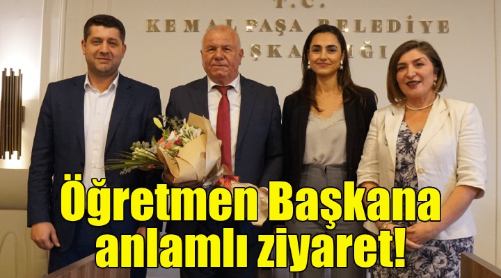 Öğretmen Başkana anlamlı ziyaret!