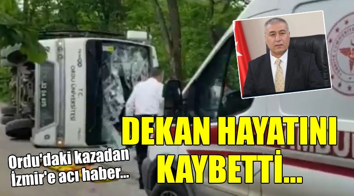 Ordu daki kazadan İzmir e acı haber...