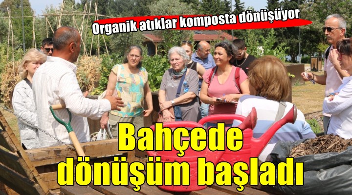 Organik atıklar komposta dönüşüyor
