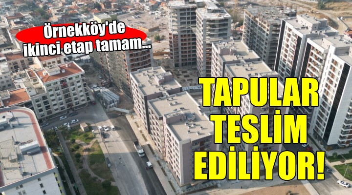 Örnekköy de ikinci etap tamam...