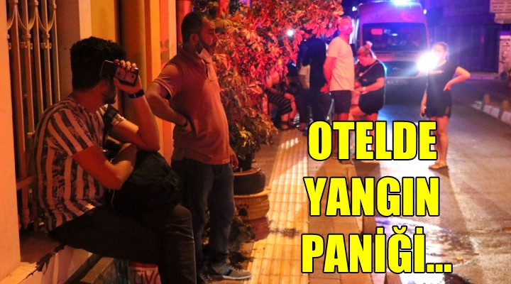 Otelde yangın paniği...