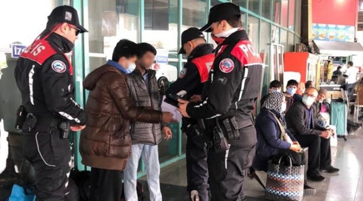 İzmir polisinden otogarda asayiş uygulaması!