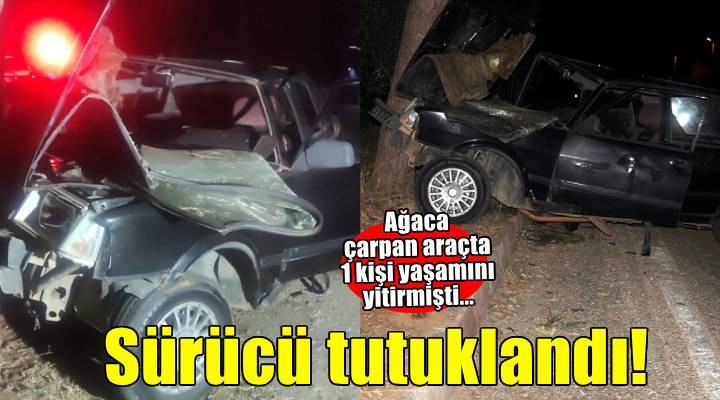 Otomobil ağaca çarpmıştı... Sürücü tutuklandı!
