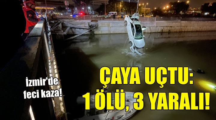 Otomobil çaya uçtu: 1 ölü, 3 yaralı!