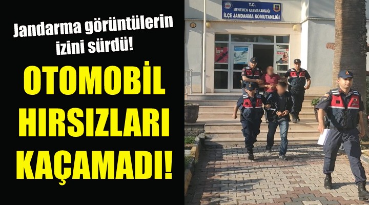 Otomobil hırsızları jandarmadan kaçamadı!