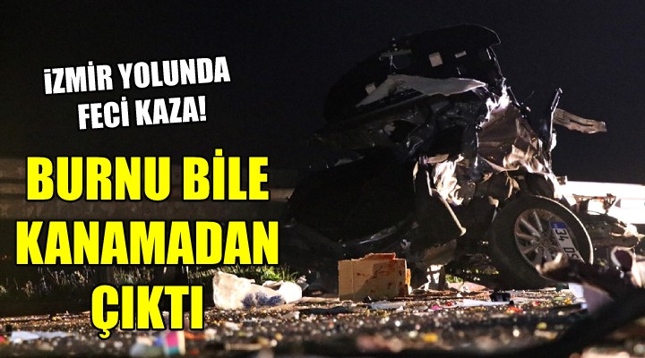 Otomobil ikiye bölündü... Feci kazada burnu bile kanamadı!