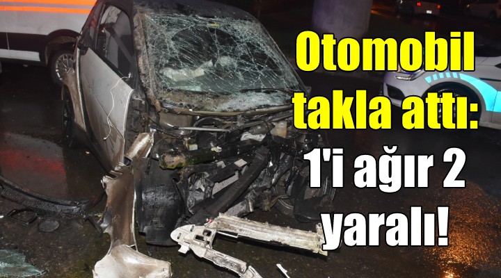 Otomobil takla attı: 1 i ağır 2 yaralı