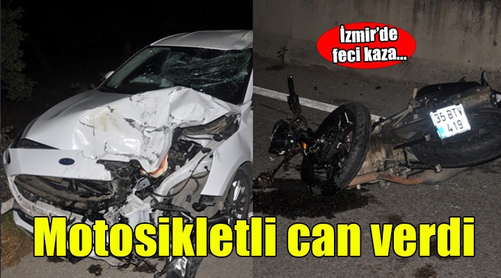 Otomobille çarpışan motosikletli öldü