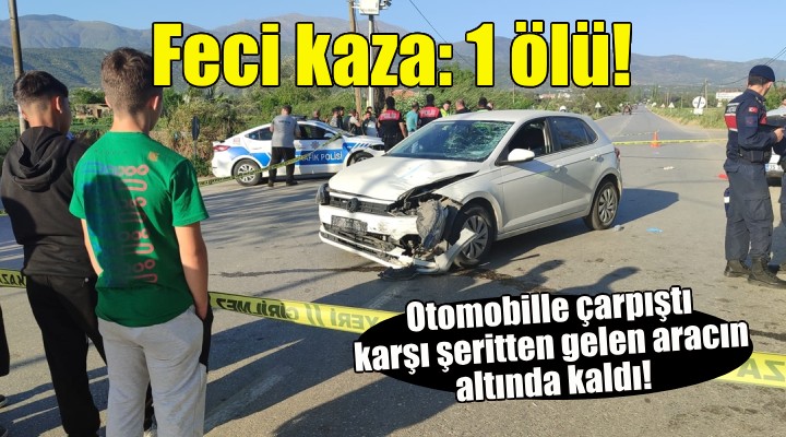 Otomobille çarpıştı, karşı şeritten gelen aracın altında kaldı!