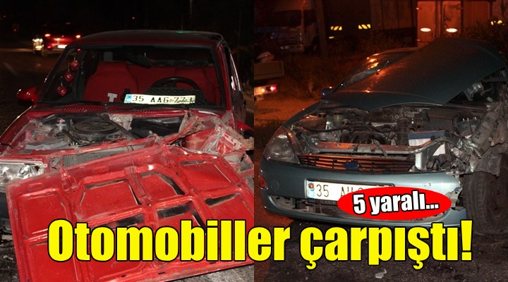 Otomobiller çarpıştı: 5 yaralı!