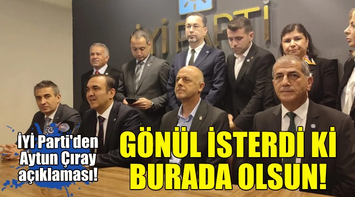 Özlale den Çıray açıklaması: Gönül isterdi ki burada olsun...