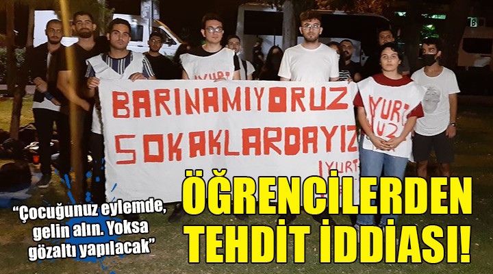 Parkta sabahlayan öğrencilerden tehdit iddiası...