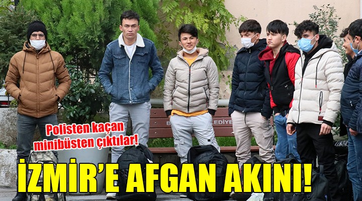 Polisten kaçan minibüsten Afganlar çıktı!