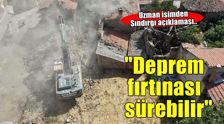 Prof. Dr. Sözbilir: Deprem fırtınası birkaç ay sürebilir