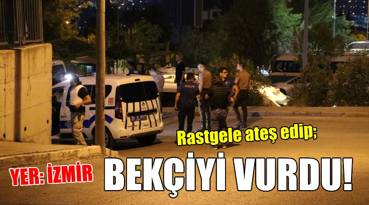 Rastgele ateş edip mahalle bekçisini vurdu