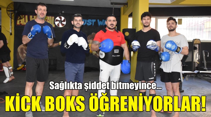 Sağlık çalışanları kick boks öğreniyor!