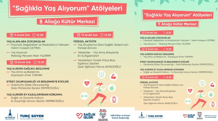 Sağlıkla yaş almanın sırları bu seminerlerde