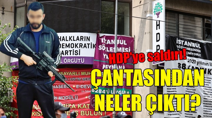 Saldırganın çantasından neler çıktı?