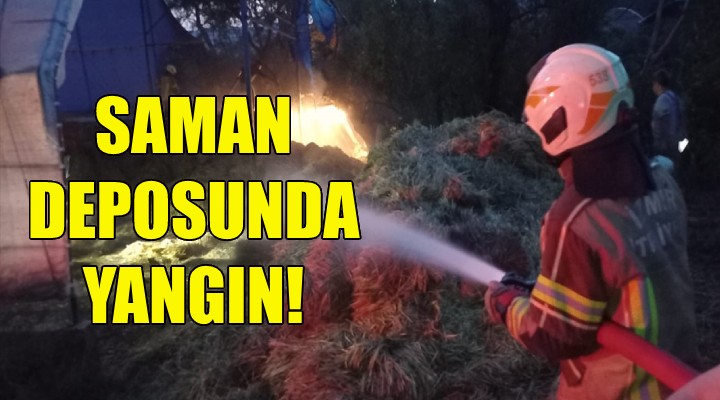 Saman deposunda yangın paniği!