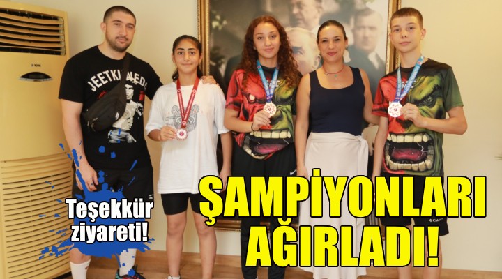 Şampiyon sporculardan Başkan Sengel e teşekkür!