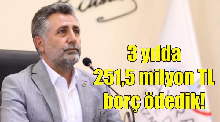 Sandal: 3 yılda 251,5 milyon TL borç ödedik!