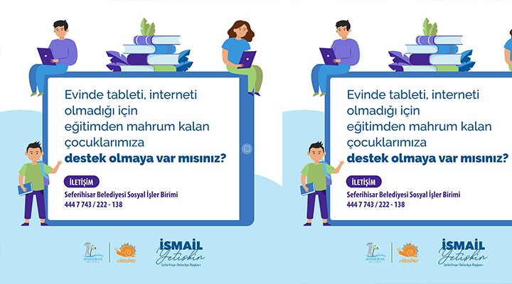 Seferihisar da eğitime destek... Bir tablet bir gelecek!