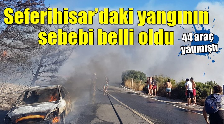 Seferihisar daki yangının sebebi belli oldu