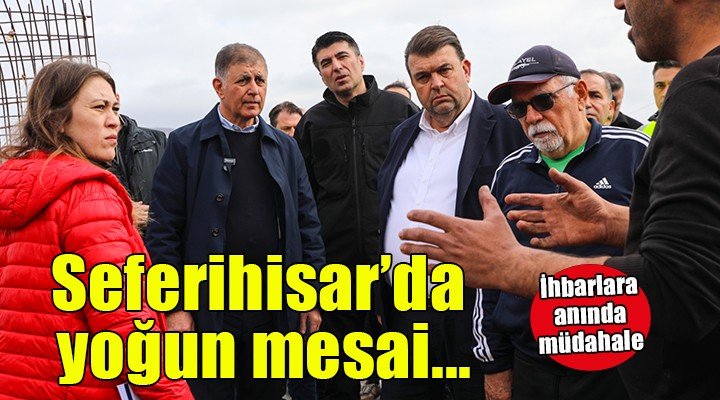 Seferihisarda sel ve fırtına sonrası yoğun mesai