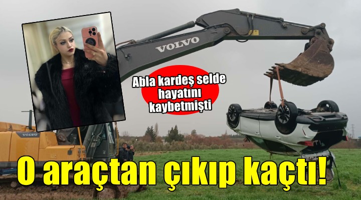 Sel sularına kapılan otomobilden kaçan şüpheli aranıyor