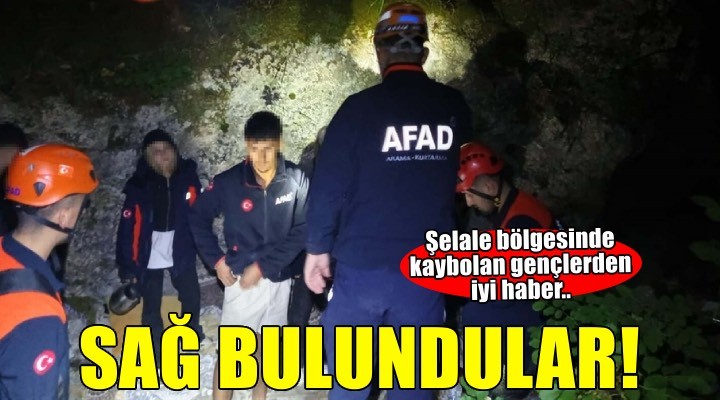 Şelale bölgesinde kaybolan 4 genç sağ bulundu